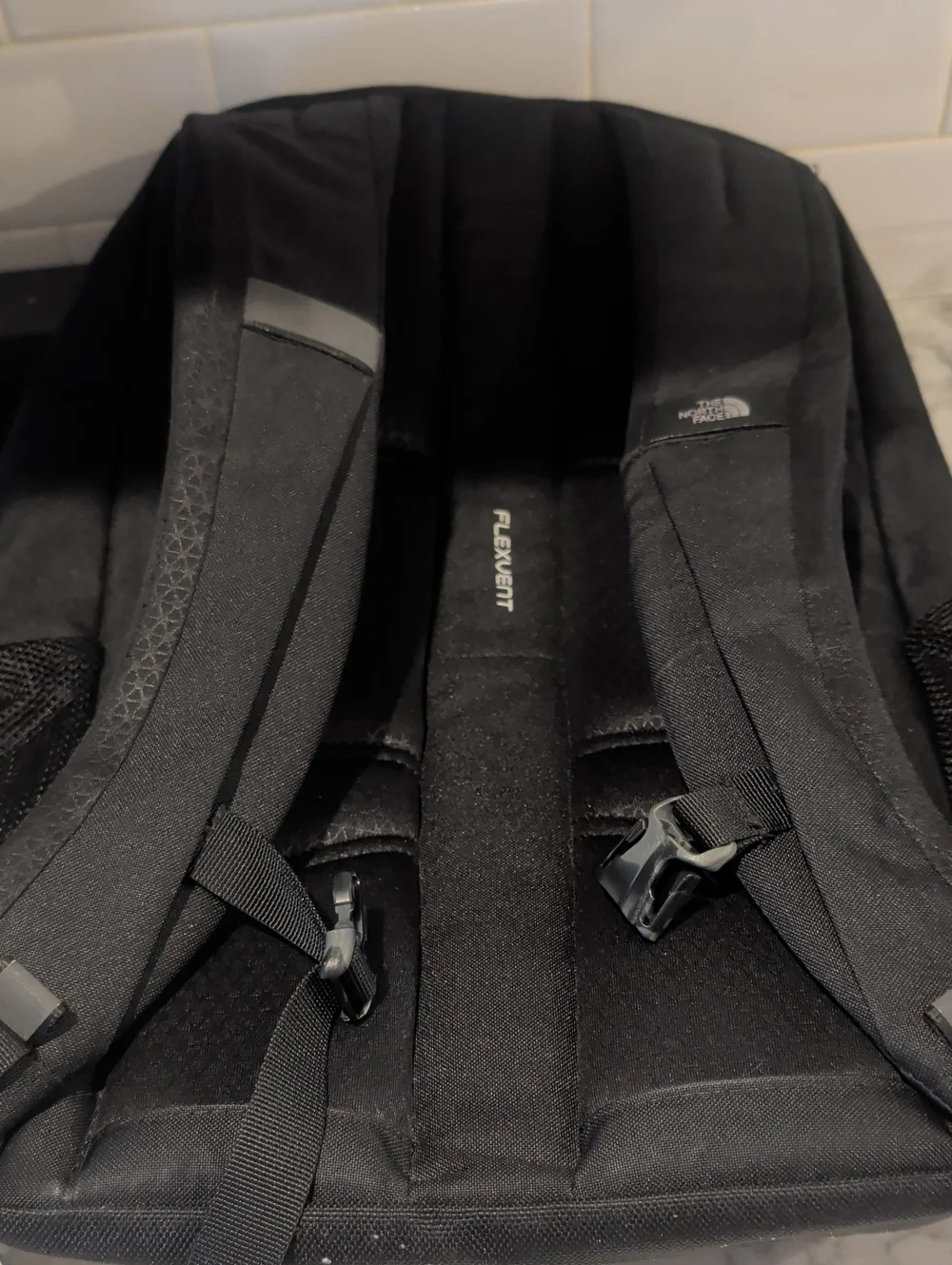 The North Face Jester Backpack in Black with White Logo Jester